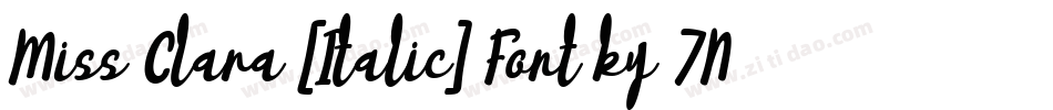 Miss Clara [Italic] Font by 7NTypes字体转换